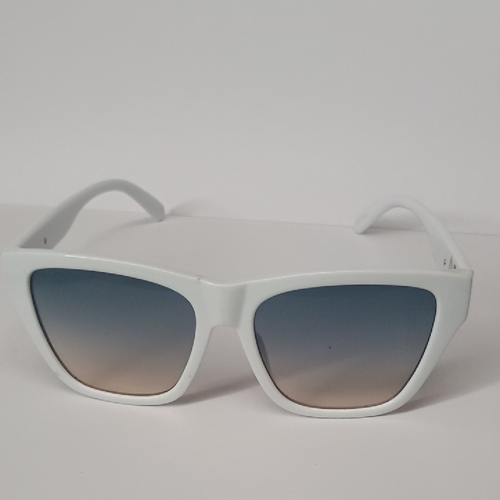Guess White Frame with Blue Gradient Lenses Sunglasses
